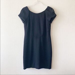 TAHARI ASL for Bloomingdales Split Sleeve Black Dress